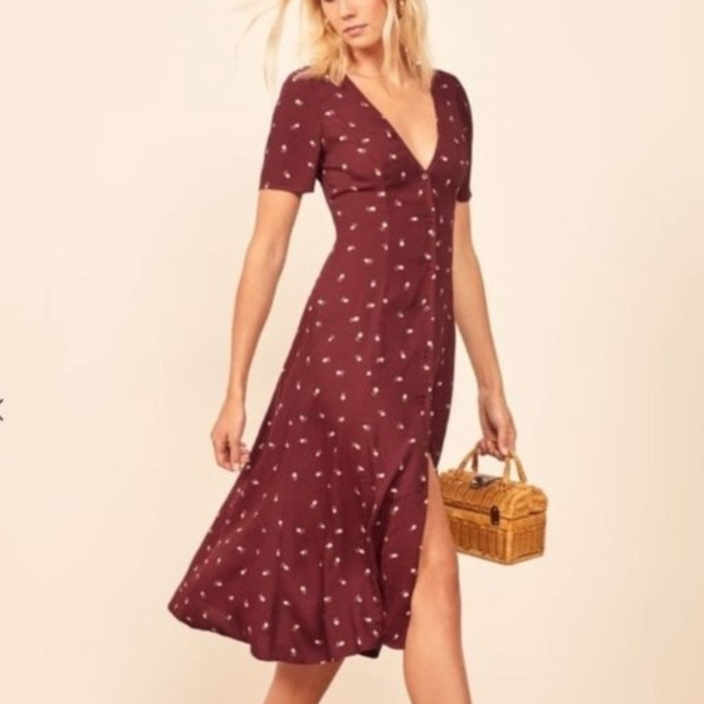 Reformation Locklin Dress Carina Size 0